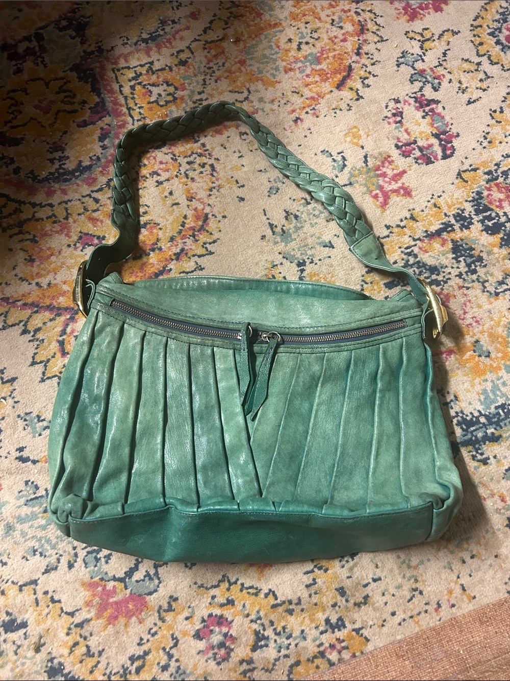 vintage Treesje "Hudson" shoulder hobo bag crafted from soft Italian leather